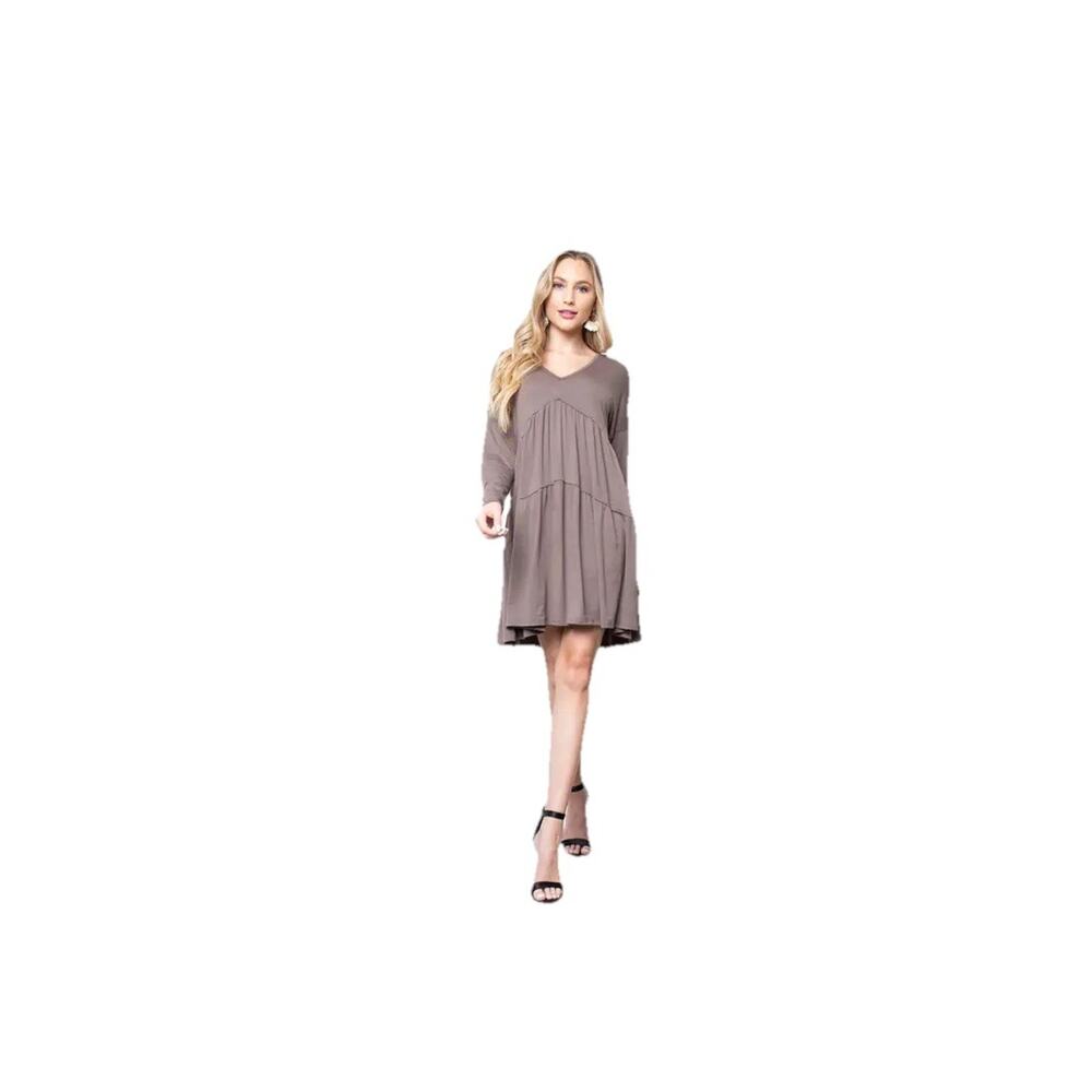 NWT Bella Berry Taupe Column Dress